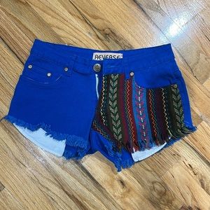 Reverse jean shorts never worn